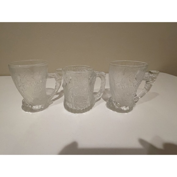 McDonald's Other - McDonalds Flintstones RocDonalds Glass Mugs 1993 Set of 3‎ Vintage McD Cups